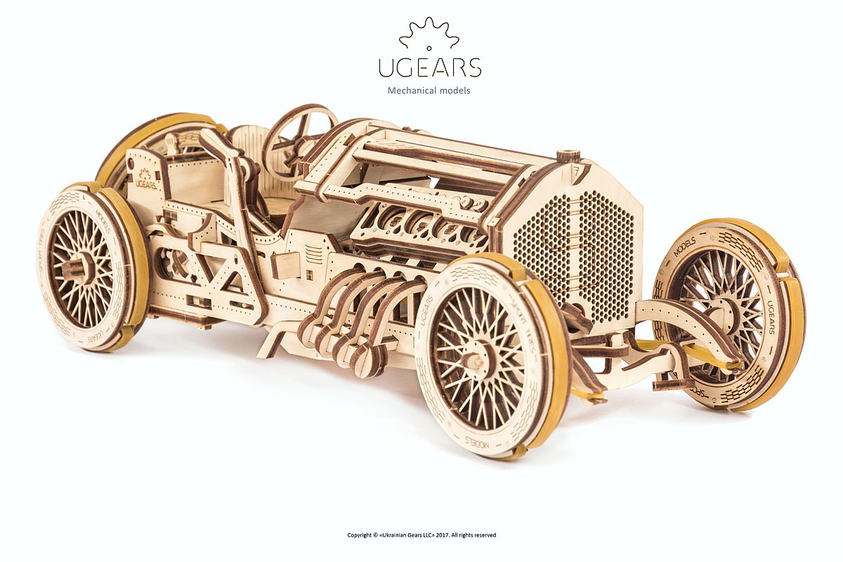 Ugears mechanischer Holzbausatz U-9 Grand Prix Car