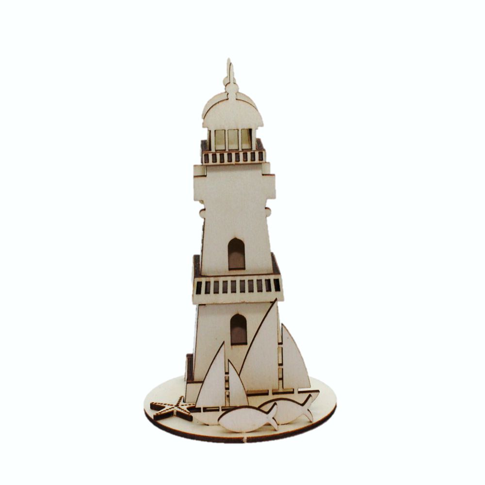 R46229000 Holzbausatz Leuchtturm, 25teilig