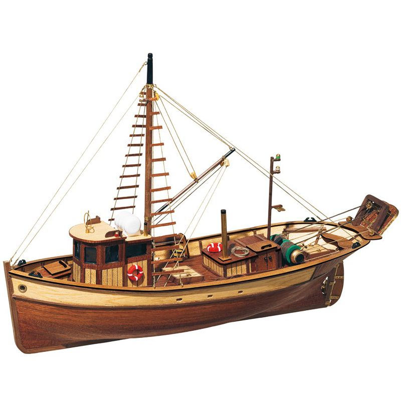 oc12000 Schiffsbausatz Fischkutter Palamos, aus Holz im M 1:45