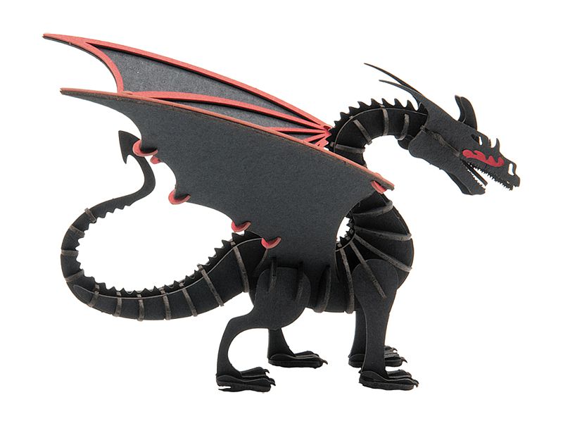 3D Modell Drache, Bausatz aus Spezialkarton, gelasert
