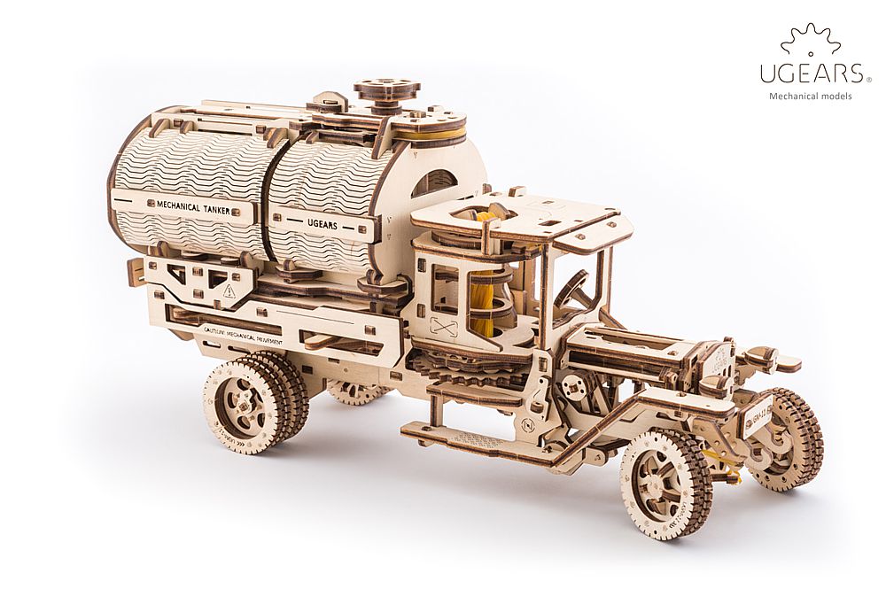 Ugears Holzbausatz Tankwagen, mit mechanischer Funktion