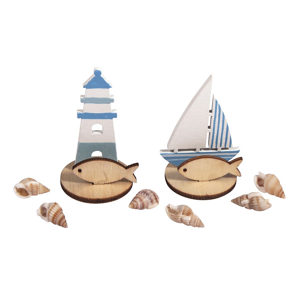 R46218000 Holz-Steckteile Maritim im zweier Set
