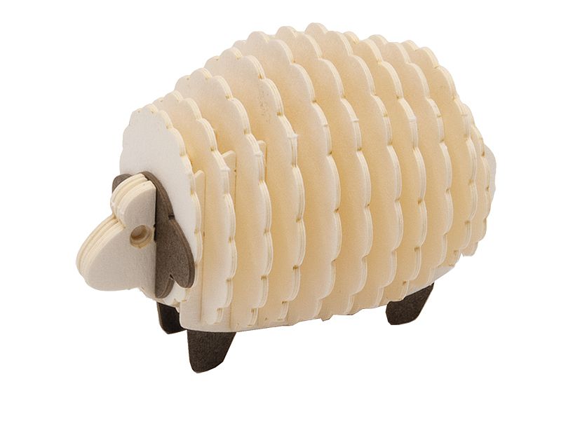 3D Modell Schaf, 3D Bausatz aus Spezialkarton, gelasert