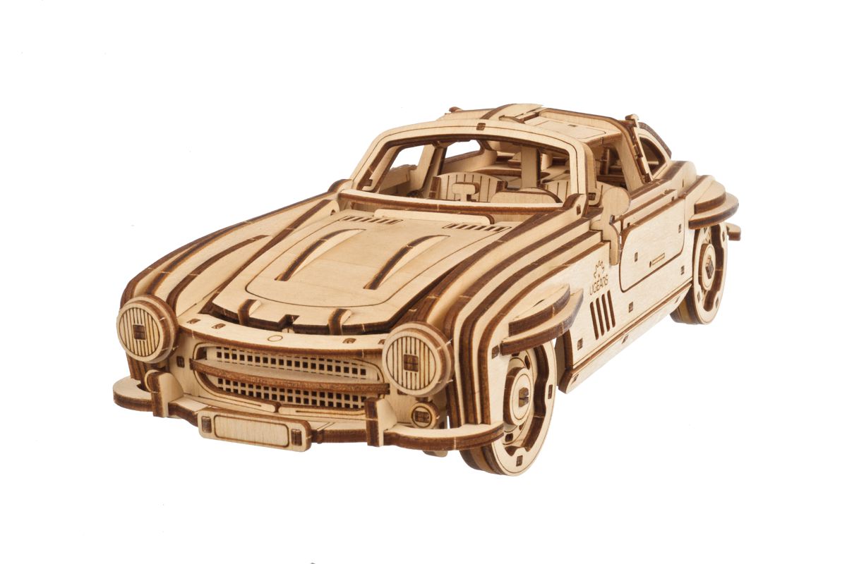 Ugears mechanischer 3D Holzbausatz Flügeltüren-Sportcoupé