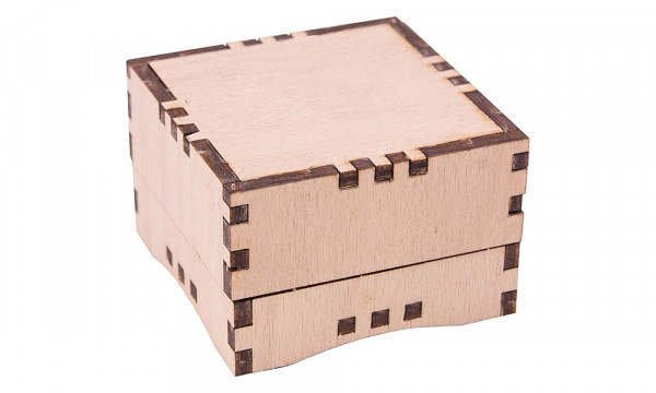 Holzbausatz Basteltruhe - Geschenkbox klein Blanco