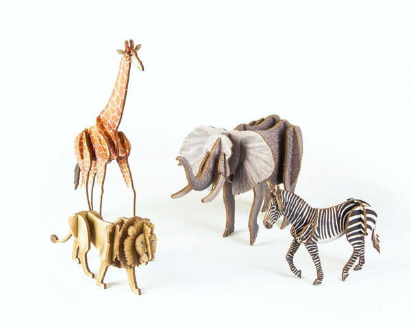 3D Bastelset afrikanische Tiere