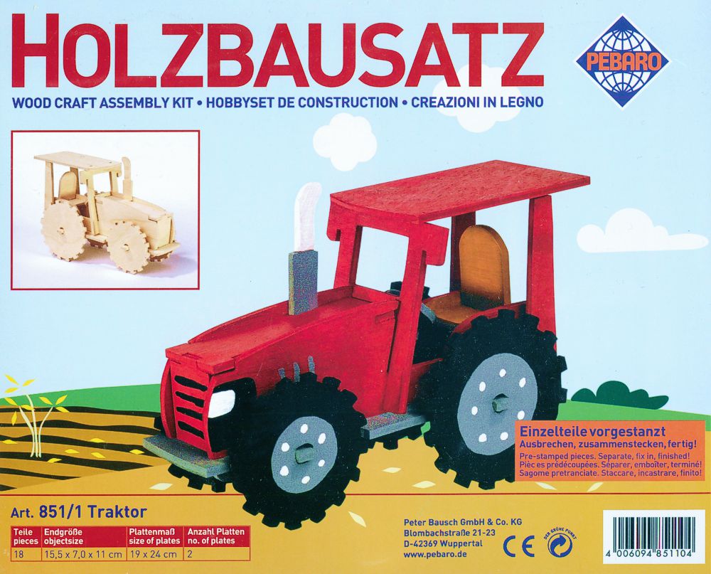 PEBARO Holzbausatz Traktor 