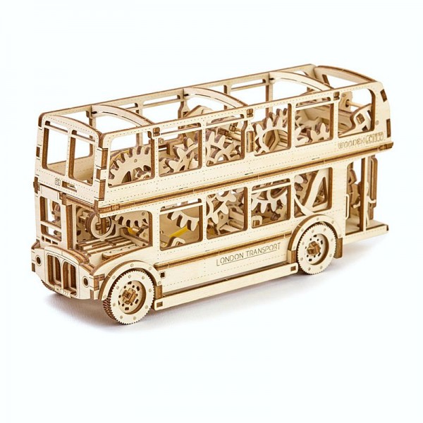 Wooden City mechanischer 3D-Holzbausatz London Bus